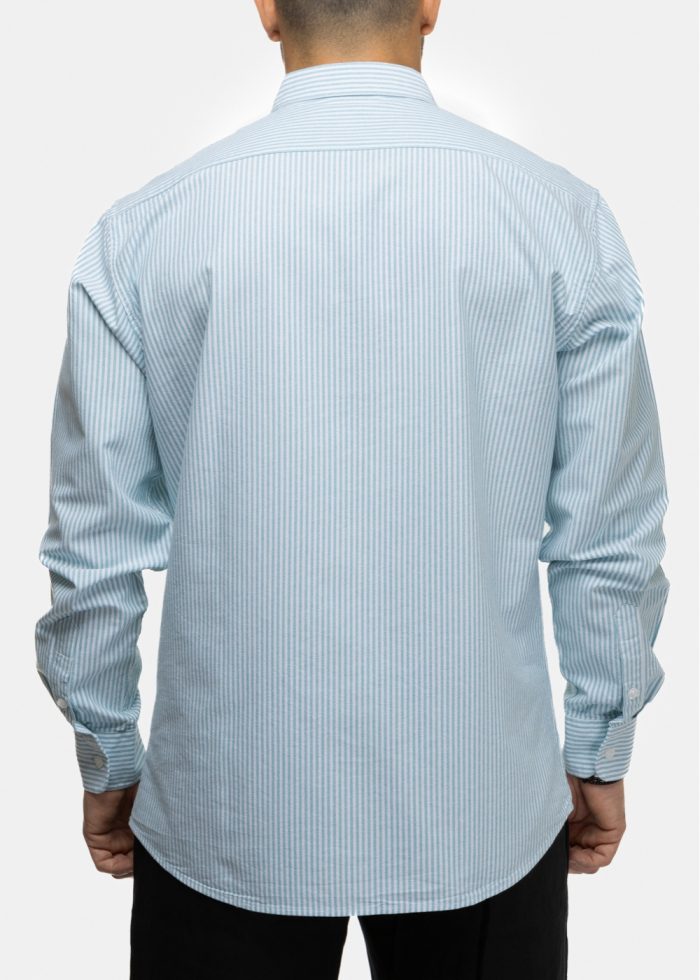 100% Cotton Mint Striped Shirt - Image 2