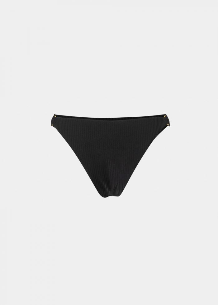 Capri Bikini Bottom - Black Rib - Image 5
