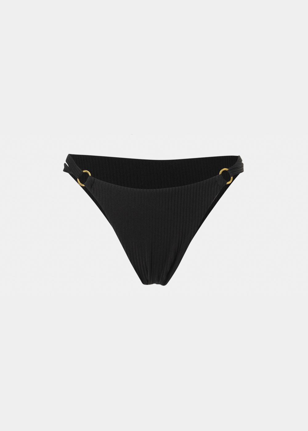 Capri Bikini Bottom - Black Rib Capri Bikini Bottom - Black Rib - Image 1