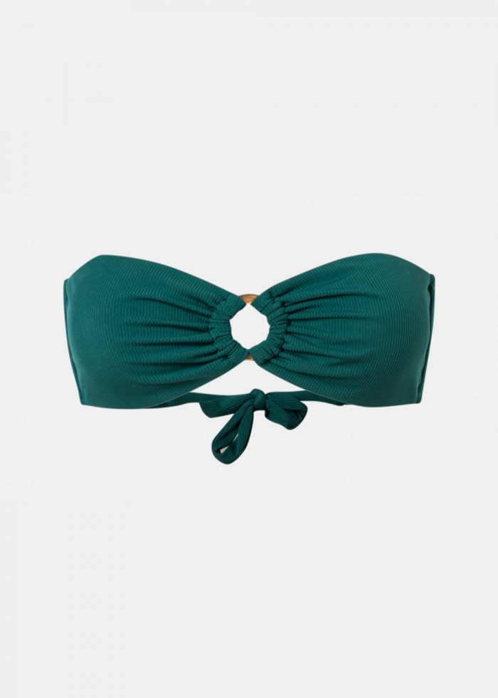 Sicily Bikini Top - Forest Green Rib - Image 5