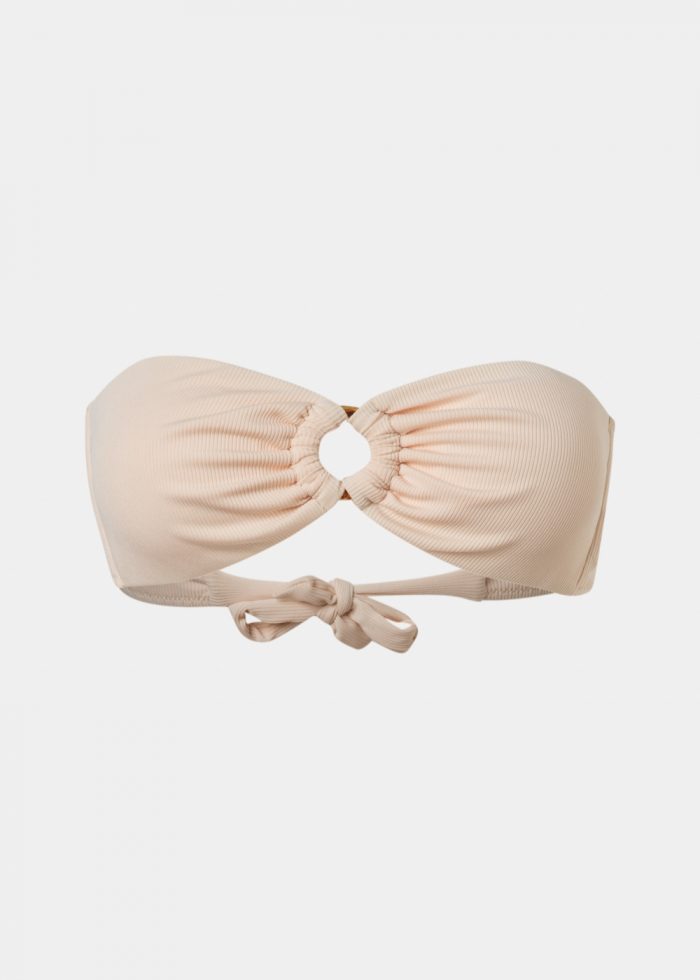Sicily Bikini Top - Cream Rib - Image 5