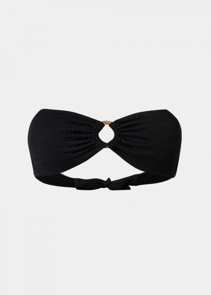 Sicily Bikini Top - Black Crinkle - Image 4