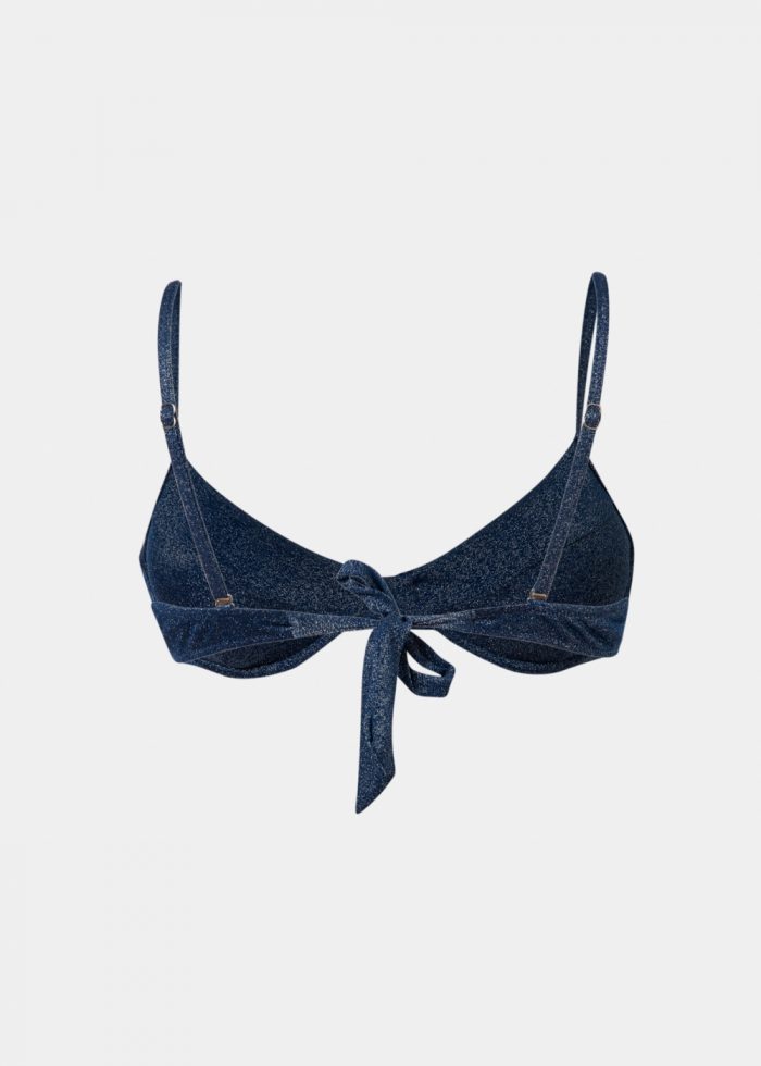 Saint Tropez Bikini Top - Navy Blue Shimmer - Image 2