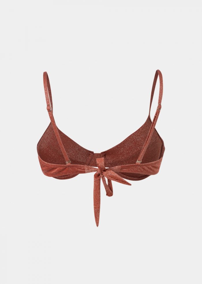 Saint Tropez Bikini Top - Orange Shimmer - Image 4