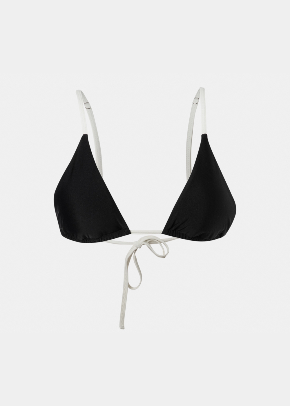 Mykonos Bikini Top - Black/Cream Dacron Mykonos Bikini Top - Black/Cream Dacron - Image 1