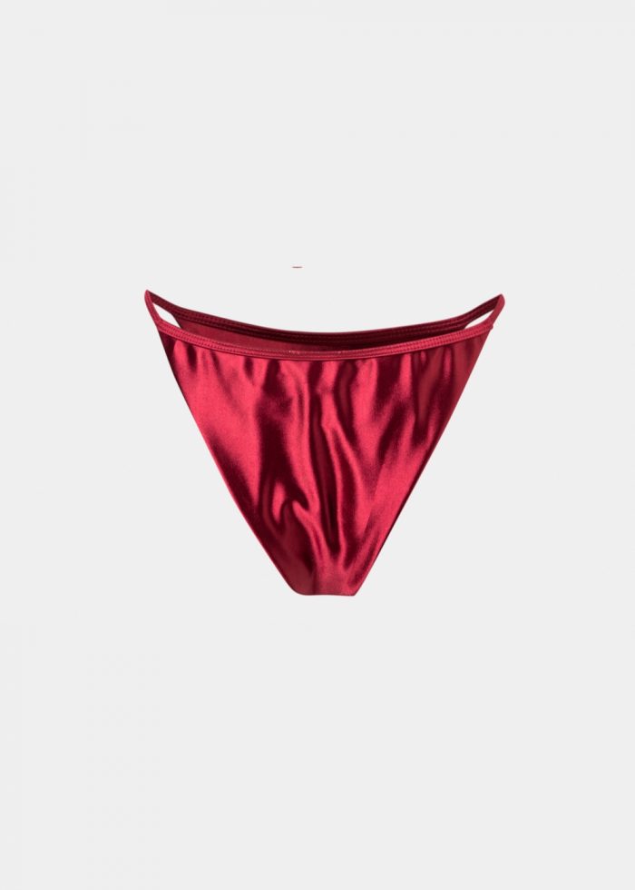 Mykonos Bikini Bottom - Burgundy Glowy - Image 2
