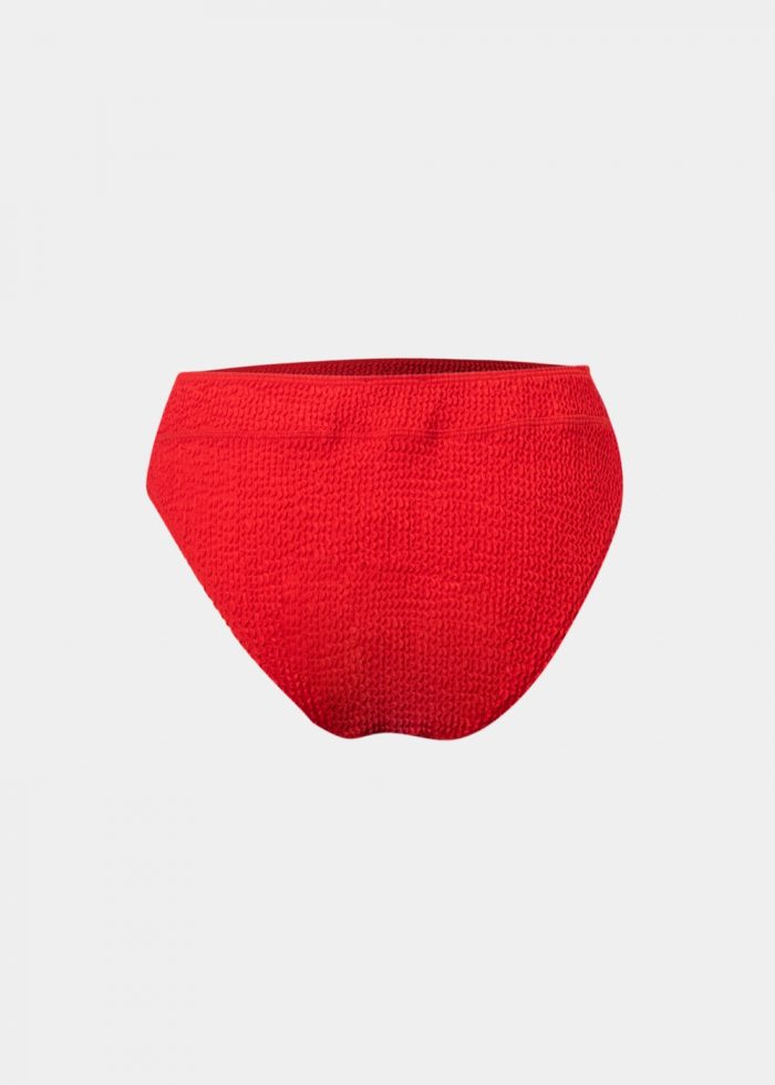 Corsica Bikini Bottom - Red Crinkle - Image 4