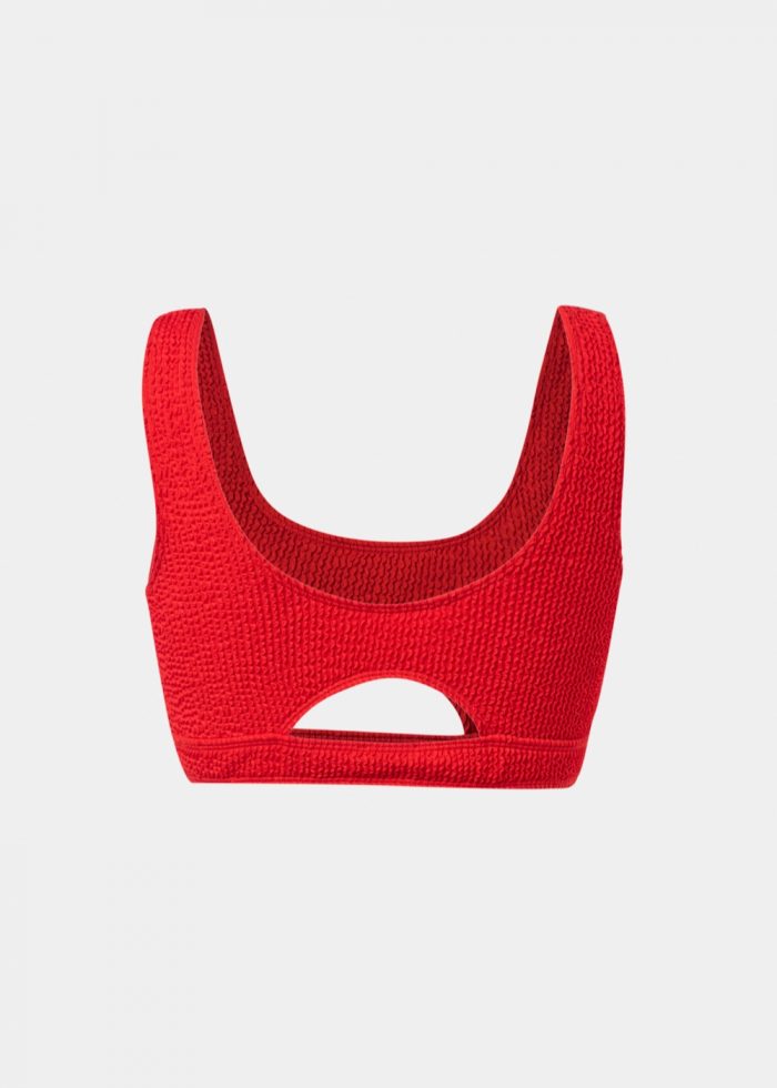 Corsica Bikini Top - Red Crinkle - Image 3