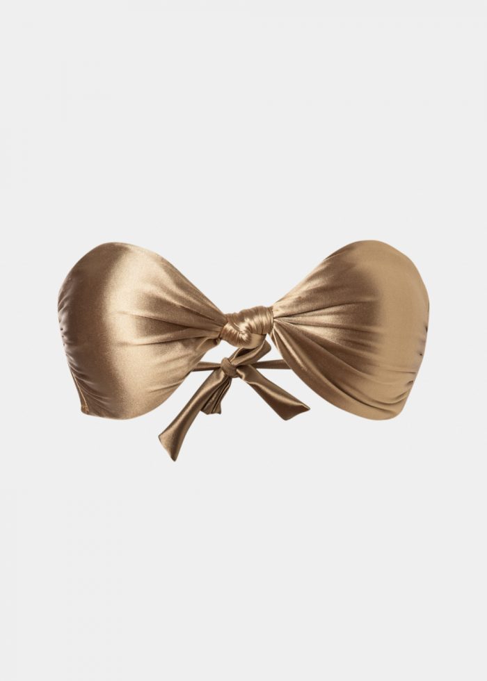 Marbella Bikini Top - Gold Shiny - Image 5