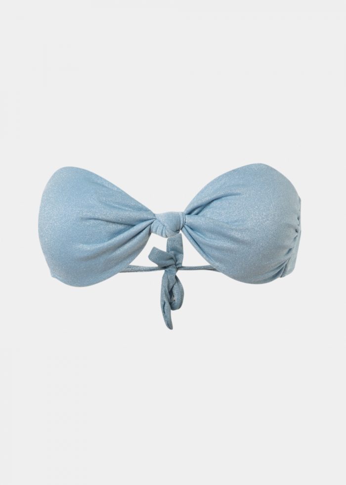 Marbella Bikini Top - Light Blue Shimmer - Image 4
