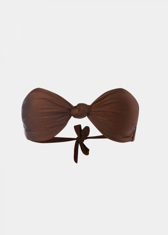 Marbella Bikini Top - Brown Dacron - Image 2
