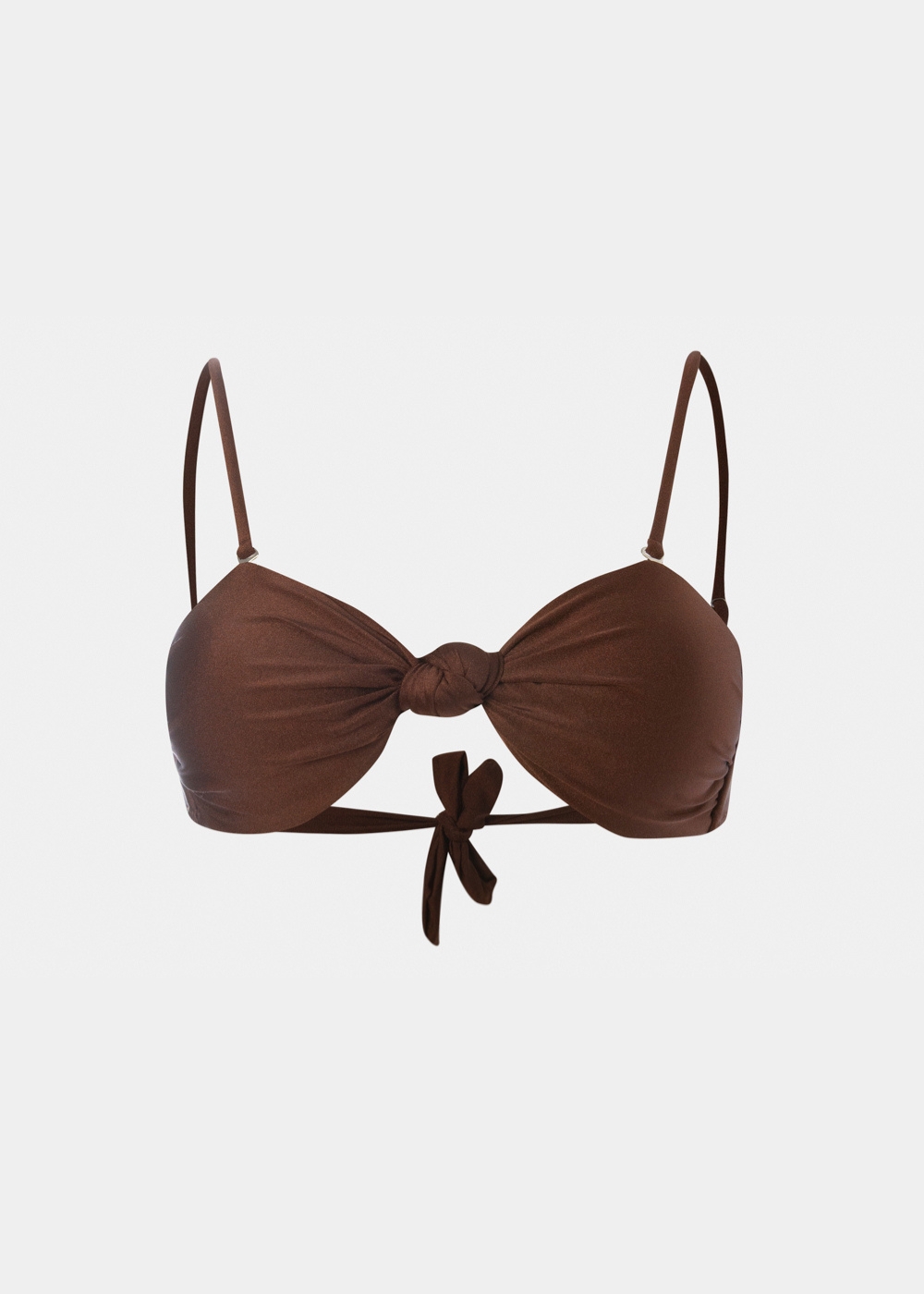 Marbella Bikini Top - Brown Dacron Marbella Bikini Top - Brown Dacron - Image 1