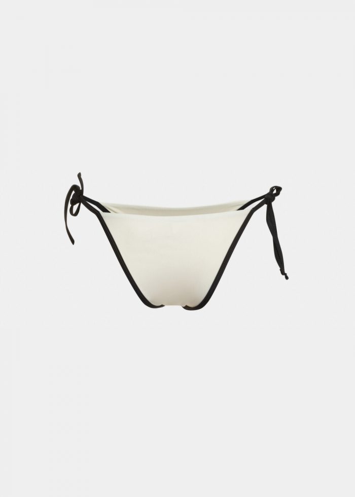 Aruba Bikini Bottom - Cream/Black Dacron - Image 2