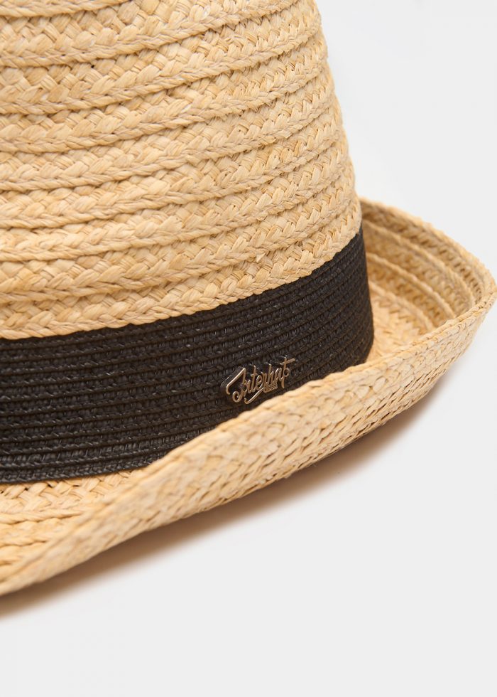 Raffia Fedora with Black Detail - Image 3