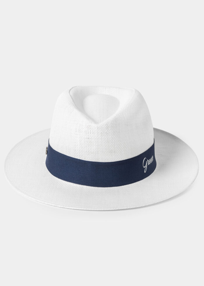 White "Greece" Panama Style Hat - Image 2