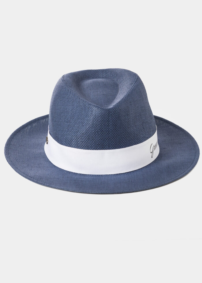 Navy Blue "Greece" Panama Style Hat - Image 2
