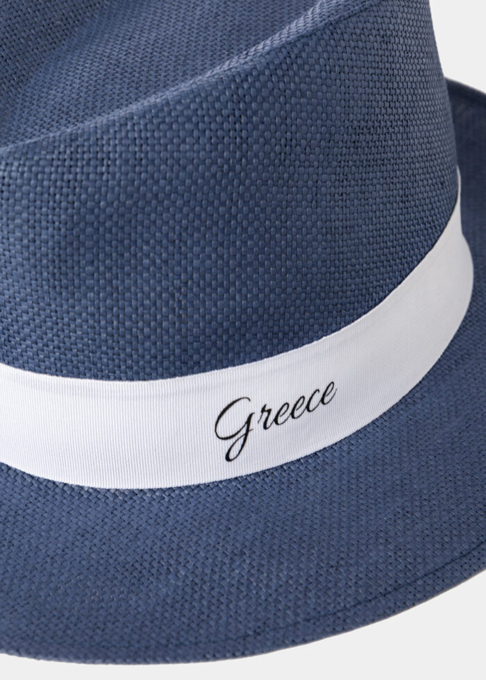 Navy Blue "Greece" Panama Style Hat - Image 3