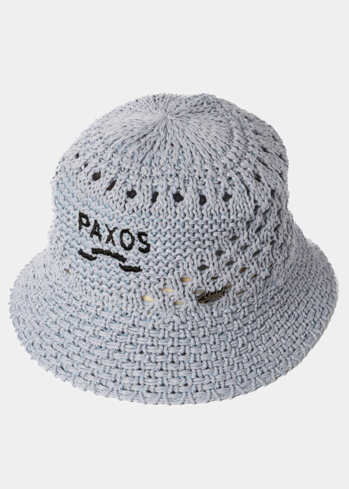 Light Blue "Paxos" Knitted Bucket Hat - Image 2