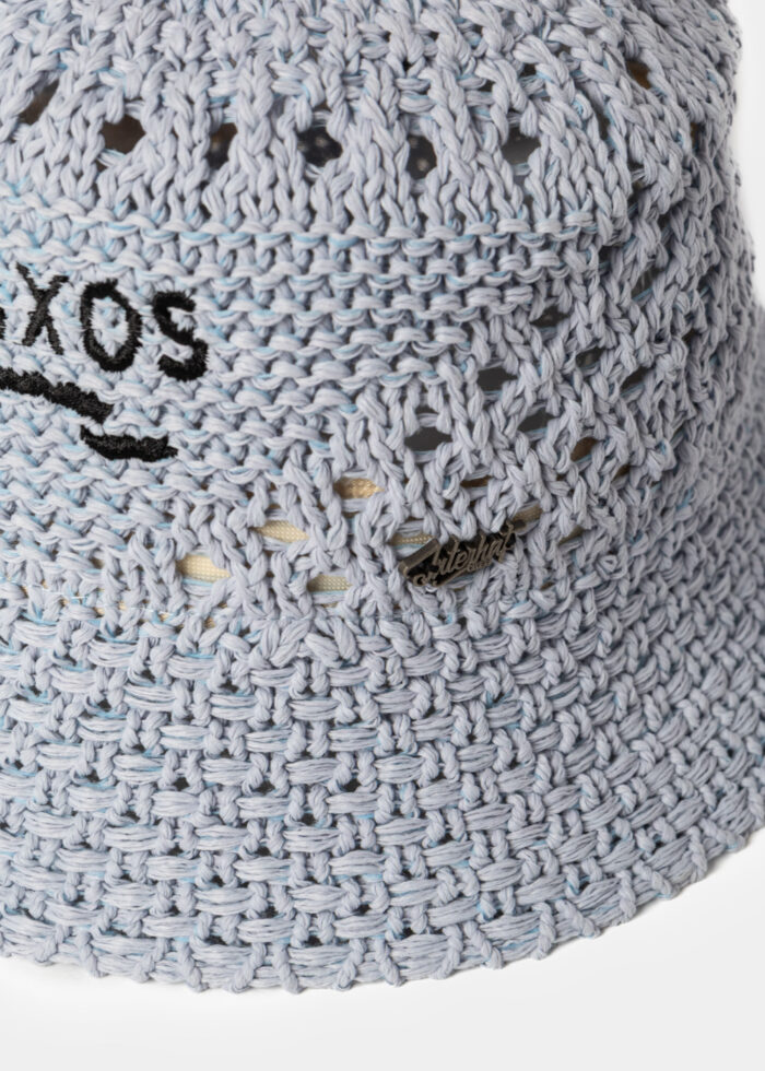 Light Blue "Paxos" Knitted Bucket Hat - Image 3