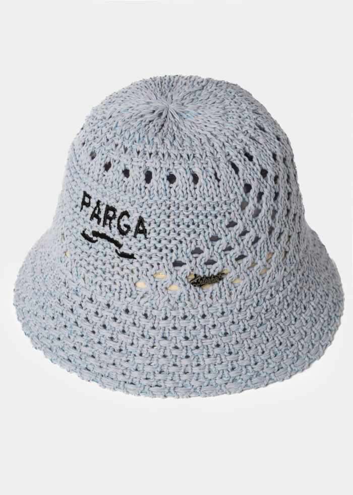 Light Blue "Parga" Knitted Bucket Hat - Image 2