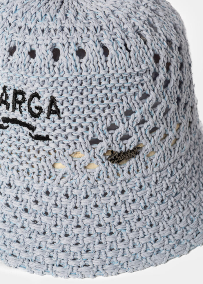Light Blue "Parga" Knitted Bucket Hat - Image 3