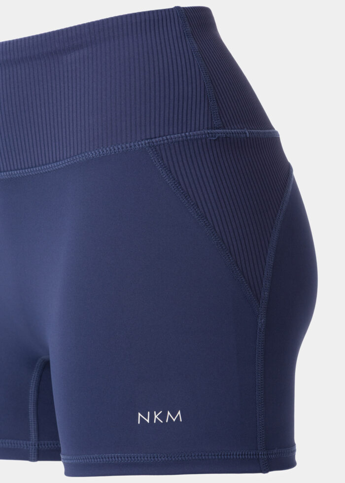 Navy Blue Ribbed Shorts - Image 3