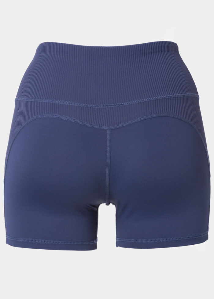 Navy Blue Ribbed Shorts - Image 2