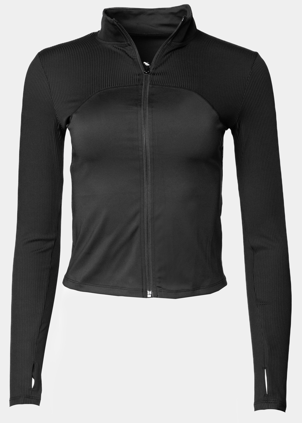 G28A7784 copy Black Ribbed Sports Jacket - Image 1