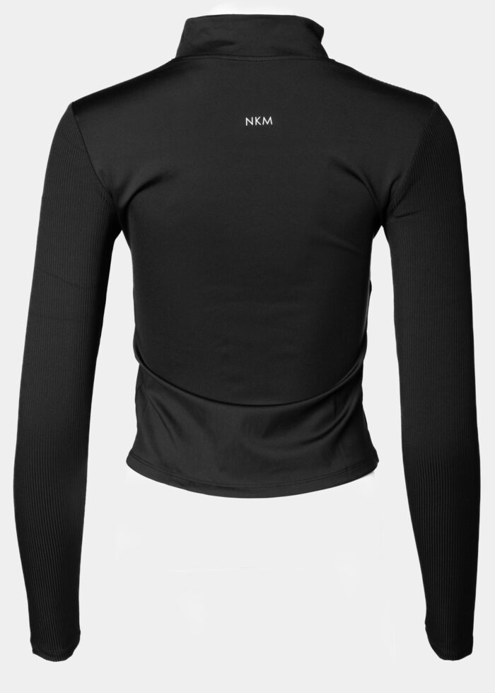 Black Ribbed Sports Jacket - Image 2