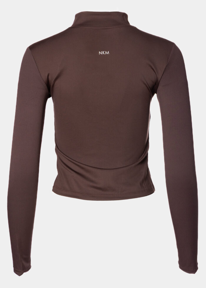 Dark Brown Ribbed Sports Jacket - Image 2