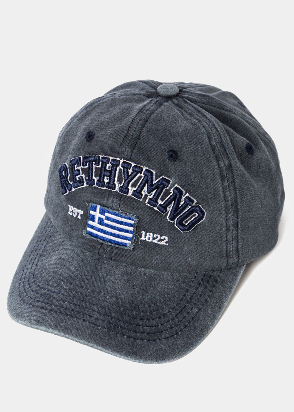 G28A6504 copy Rethymno Washed Navy Blue w/ Greek Flag 2 - Image 1